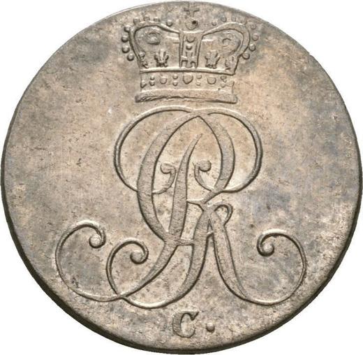 Аверс монеты - Мариенгрош 1814 года C - цена серебряной монеты - Ганновер, Георг III