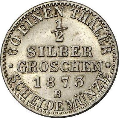 Реверс монеты - 1/2 серебряных гроша 1873 года B - цена серебряной монеты - Пруссия, Вильгельм I