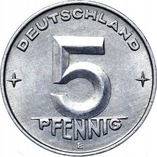 Аверс монеты - 5 пфеннигов 1952 года E - цена  монеты - Германия, ГДР