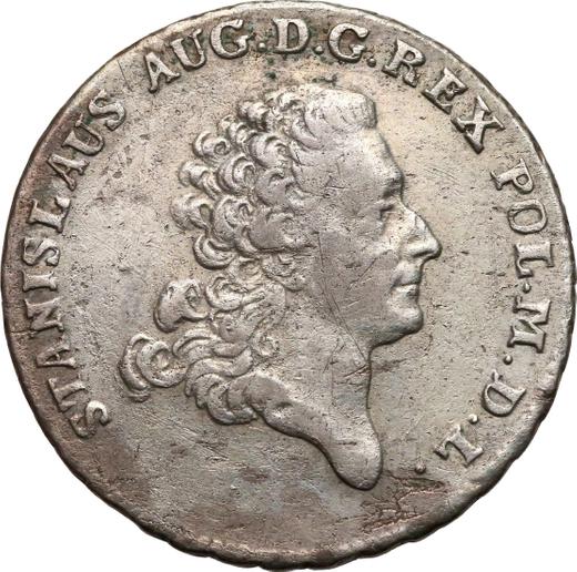 Аверс монеты - Двузлотовка (8 грошей) 1773 года AP - цена серебряной монеты - Польша, Станислав II Август