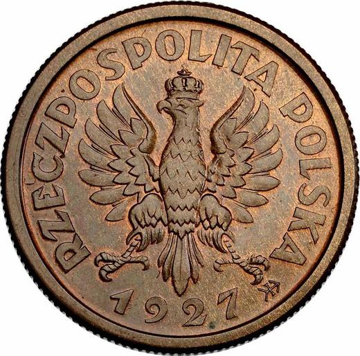 Аверс монеты - Пробные 2 злотых 1927 года Медь - цена  монеты - Польша, II Республика