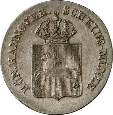 Anverso 1 Pfennig 1835 A "Tipo 1835-1837" - valor de la moneda  - Hannover, Guillermo IV