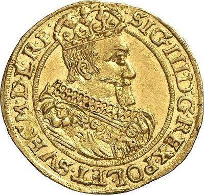 Аверс монеты - Дукат 1630 года II "Торунь" - цена золотой монеты - Польша, Сигизмунд III Ваза