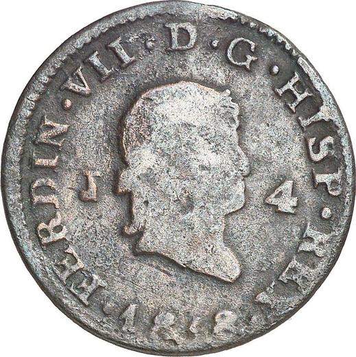 Anverso 4 maravedíes 1818 J "Tipo 1817-1820" - valor de la moneda  - España, Fernando VII