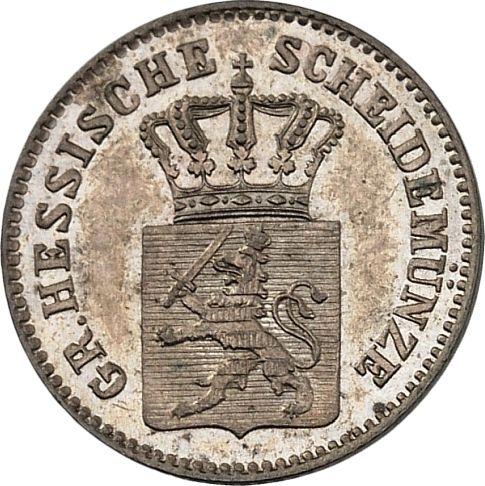 Anverso 3 kreuzers 1866 - valor de la moneda de plata - Hesse-Darmstadt, Luis III