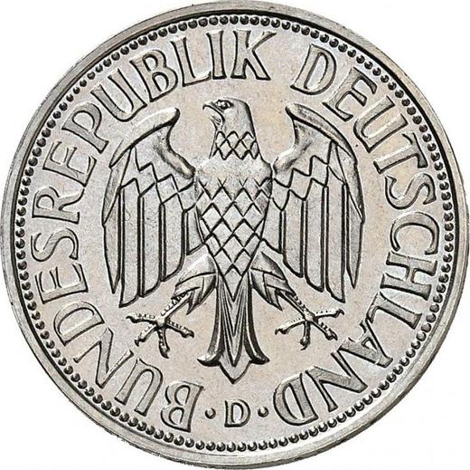 Reverso 1 marco 1954 D - valor de la moneda  - Alemania, RFA