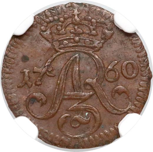 Anverso Szeląg 1760 "de Elbląg" - valor de la moneda  - Polonia, Augusto III