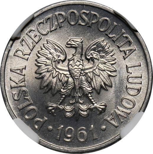 Аверс монеты - 20 грошей 1961 года - цена  монеты - Польша, Народная Республика
