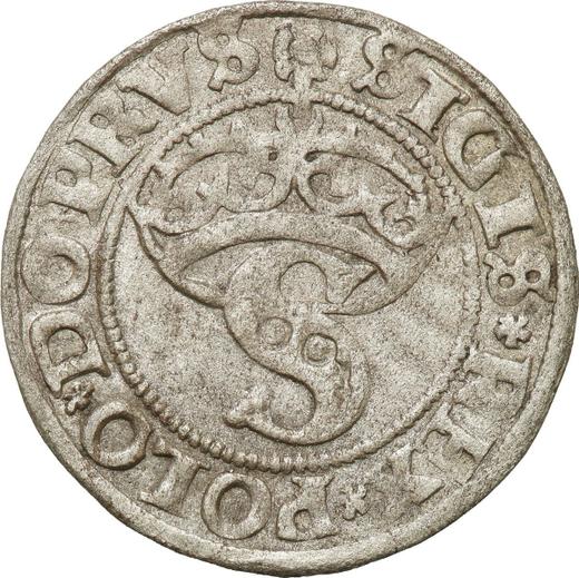 Аверс монеты - Шеляг 1529 года "Торунь" - цена серебряной монеты - Польша, Сигизмунд I Старый