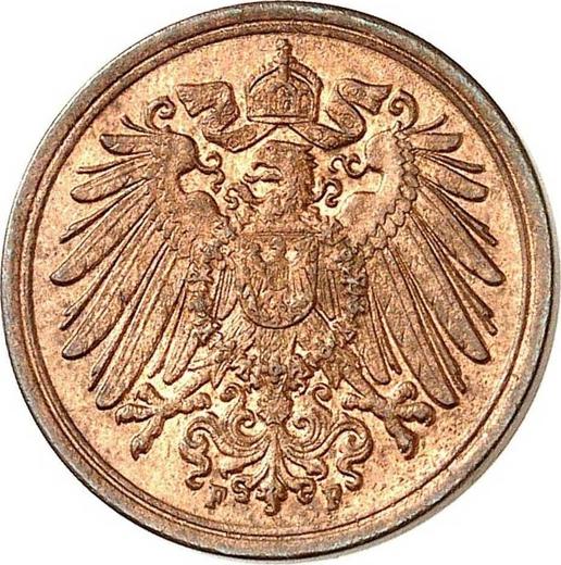 Реверс монеты - 1 пфенниг 1896 года F "Тип 1890-1916" - цена  монеты - Германия, Германская Империя
