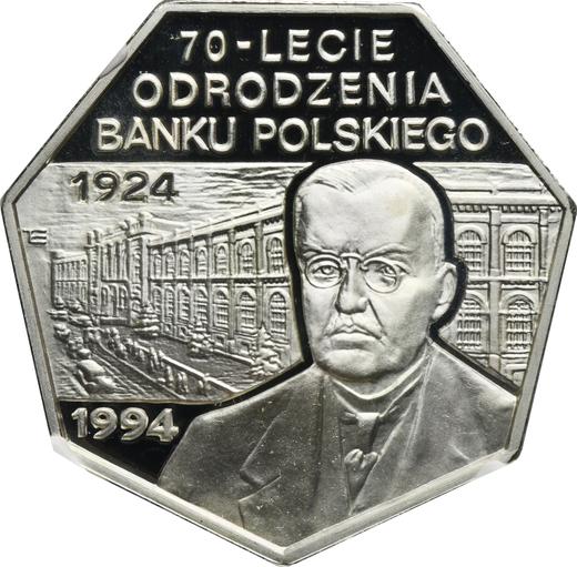 Reverso 300000 eslotis 1994 MW ET "70 aniversario del restablecimiento del Banco de Polonia" - valor de la moneda de plata - Polonia, República moderna
