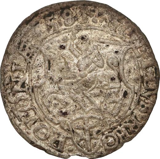 Реверс монеты - Шеляг 1581 года - цена серебряной монеты - Польша, Стефан Баторий