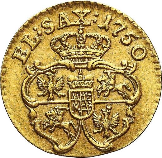 Reverso Szeląg 1750 "de corona" - valor de la moneda de oro - Polonia, Augusto III