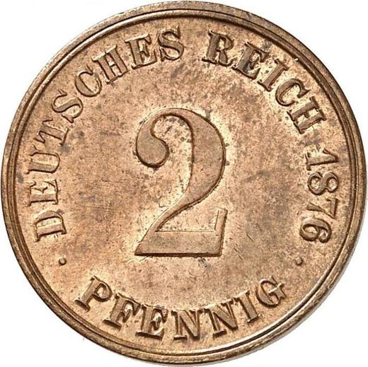 Awers monety - 2 fenigi 1876 G "Typ 1873-1877" - cena  monety - Niemcy, Cesarstwo Niemieckie