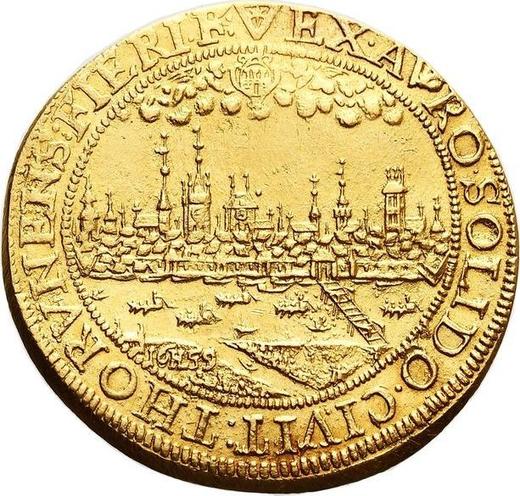 Reverso Donación 5 ducados 1659 HL "Toruń" - valor de la moneda de oro - Polonia, Juan II Casimiro