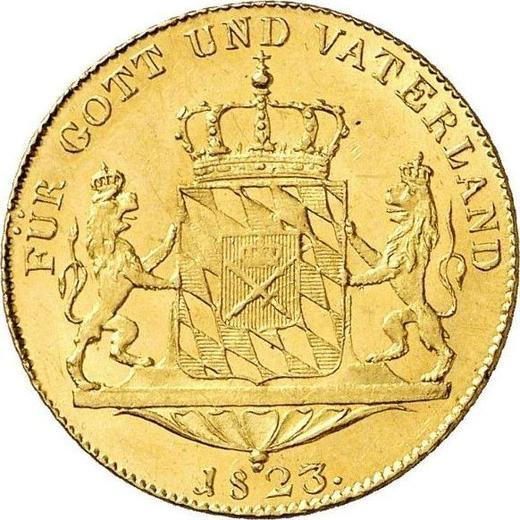 Rewers monety - Dukat 1823 - cena złotej monety - Bawaria, Maksymilian I