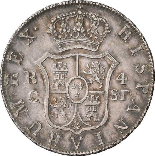 Reverso 4 reales 1814 C SF "Tipo 1812-1833" - valor de la moneda de plata - España, Fernando VII