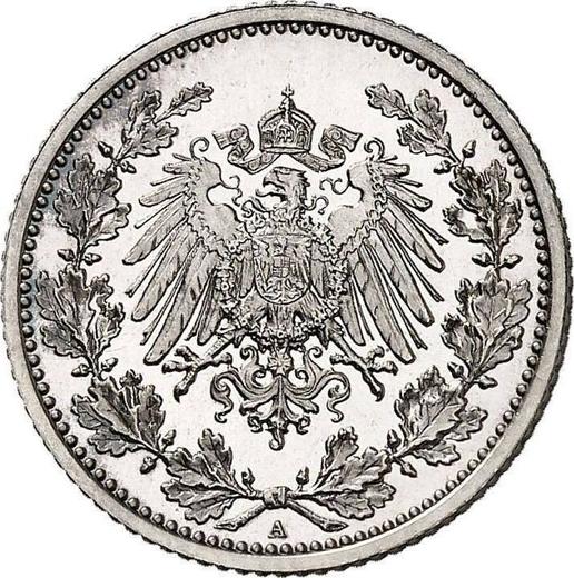 Reverso Medio marco 1905 A "Tipo 1905-1919" - valor de la moneda de plata - Alemania, Imperio alemán