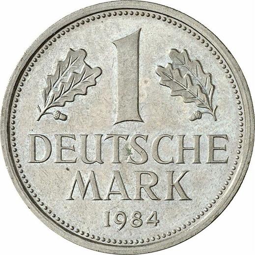 Anverso 1 marco 1984 D - valor de la moneda  - Alemania, RFA