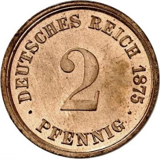 Аверс монеты - 2 пфеннига 1875 года D "Тип 1873-1877" - цена  монеты - Германия, Германская Империя