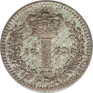 Reverso Penique 1832 "Maundy" - valor de la moneda de plata - Gran Bretaña, Guillermo IV