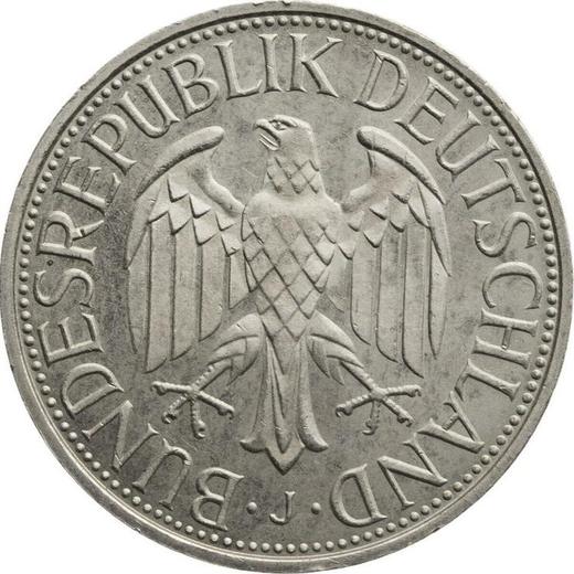 Реверс монеты - 1 марка 1987 года J - цена  монеты - Германия, ФРГ