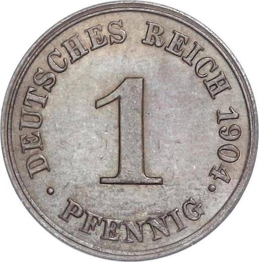 Anverso 1 Pfennig 1904 J "Tipo 1890-1916" - valor de la moneda  - Alemania, Imperio alemán