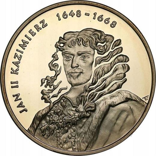 Reverso 10 eslotis 2000 MW ET "Juan II Casimiro" Retrato busto - valor de la moneda de plata - Polonia, República moderna