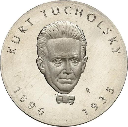 Anverso 5 marcos 1990 A "Kurt Tucholsky" - valor de la moneda  - Alemania, República Democrática Alemana (RDA)