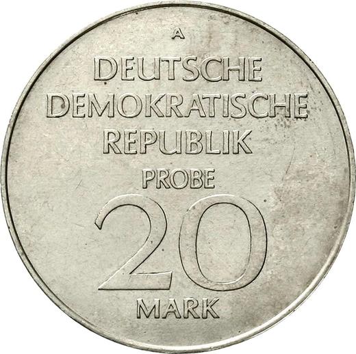 Reverso Pruebas 20 marcos 1979 A "30 aniversario de la RDA" Sin escudo de armas - valor de la moneda  - Alemania, República Democrática Alemana (RDA)