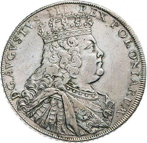 Awers monety - Talar 1753 EDC "Koronny" - cena srebrnej monety - Polska, August III