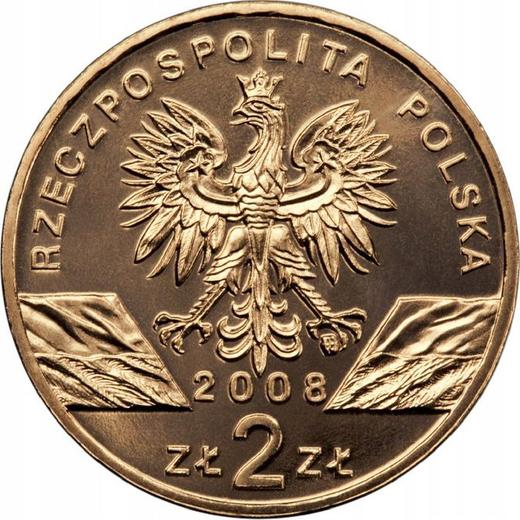 Аверс монеты - 2 злотых 2008 года MW NR "Сапсан" - цена  монеты - Польша, III Республика после деноминации