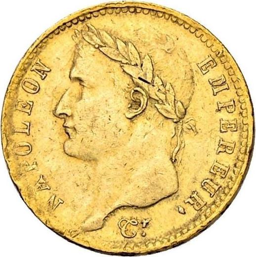 Аверс монеты - 20 франков 1809 года K "Тип 1809-1815" Бордо - цена золотой монеты - Франция, Наполеон I