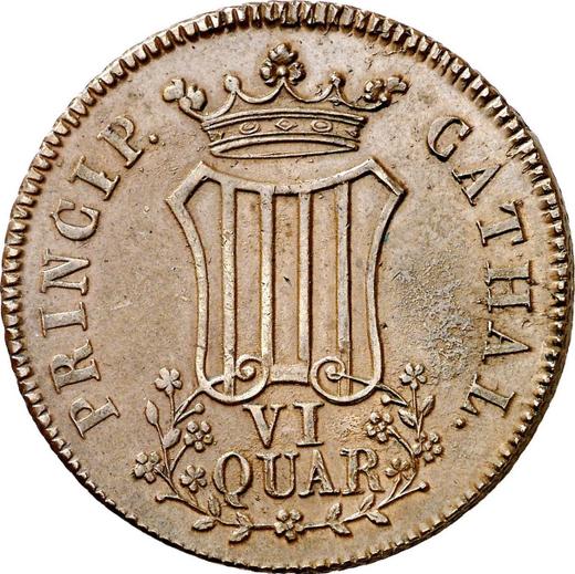Reverso 6 cuartos 1814 "Cataluña" - valor de la moneda  - España, Fernando VII
