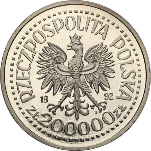 Obverse Pattern 200000 Zlotych 1992 MW ET "The Universal Exposition of Seville (EXPO 1992)" Nickel -  Coin Value - Poland, III Republic before denomination