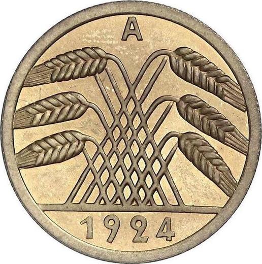 Reverse 50 Rentenpfennig 1924 A -  Coin Value - Germany, Weimar Republic