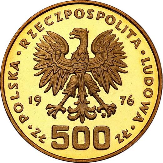 Anverso 500 eslotis 1976 MW "Bicentenario de la muerte de Tadeusz Kościuszko" Oro - valor de la moneda de oro - Polonia, República Popular