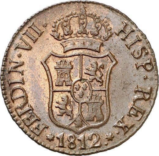 Аверс монеты - 3 куарто 1812 года "Каталония" - цена  монеты - Испания, Фердинанд VII