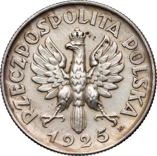 Awers monety - PRÓBA 2 złote 1925 - cena srebrnej monety - Polska, II Rzeczpospolita