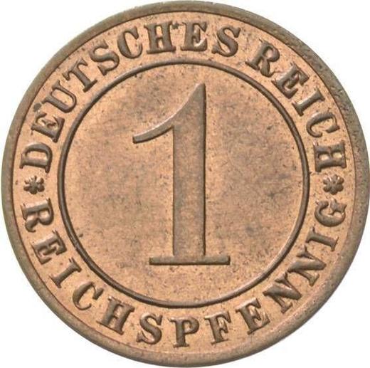 Awers monety - 1 reichspfennig 1925 E - cena  monety - Niemcy, Republika Weimarska