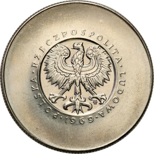 Obverse Pattern 10 Zlotych 1969 MW "30 years of Polish People's Republic" Nickel -  Coin Value - Poland, Peoples Republic