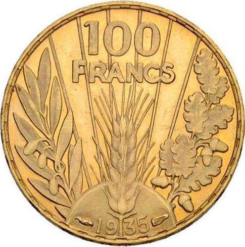 Reverse 100 Francs 1935 "Type 1929-1936" Paris - France, Third Republic