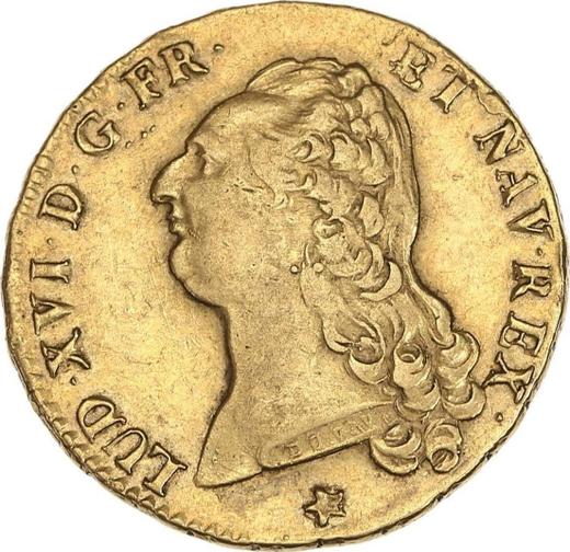 Obverse Louis d'Or 1790 W Lille - France, Louis XVI