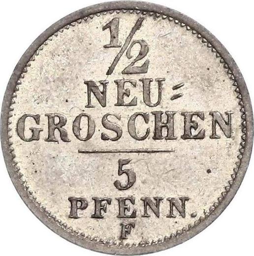Reverso 1/2 nuevo grosz 1853 F - valor de la moneda de plata - Sajonia, Federico Augusto II