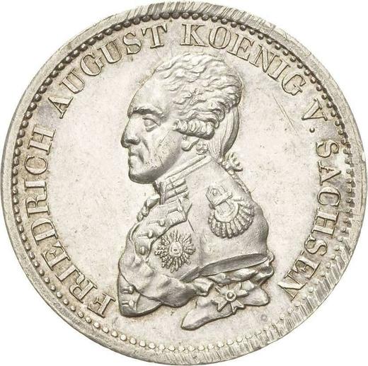Аверс монеты - 1/3 талера 1818 года I.G.S. - цена серебряной монеты - Саксония-Альбертина, Фридрих Август I