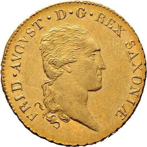 Аверс монеты - 5 талеров 1817 года I.G.S. - цена золотой монеты - Саксония-Альбертина, Фридрих Август I