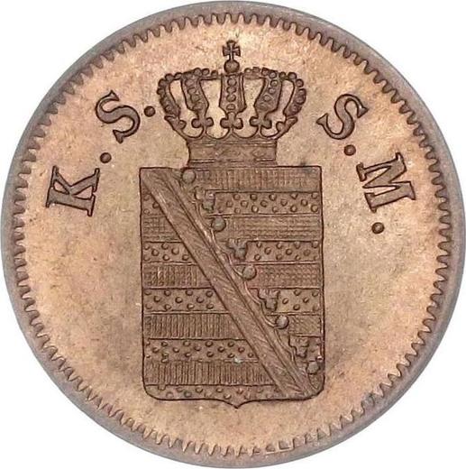 Awers monety - 1 fenig 1856 F - cena  monety - Saksonia-Albertyna, Jan