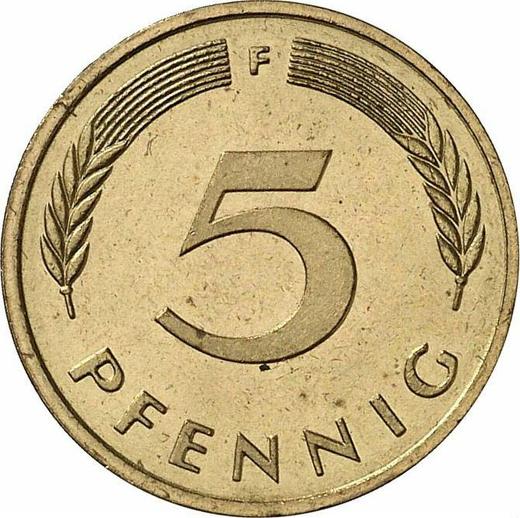 Awers monety - 5 fenigów 1984 F - cena  monety - Niemcy, RFN
