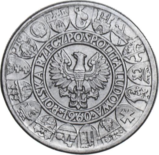 Avers Probe 100 Zlotych 1960 "1000 Jahre Polen" Silber Ohne Minzzeichen - Silbermünze Wert - Polen, Volksrepublik Polen
