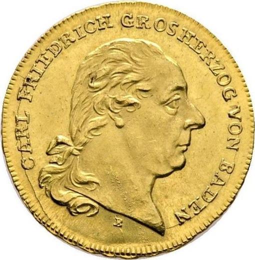 Аверс монеты - Дукат 1807 года B - цена золотой монеты - Баден, Карл Фридрих